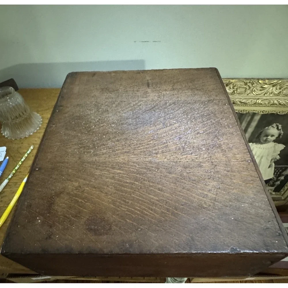 Antique Remington Rand Card Catalog 2 Drawer Library File Box Dovetail Oak